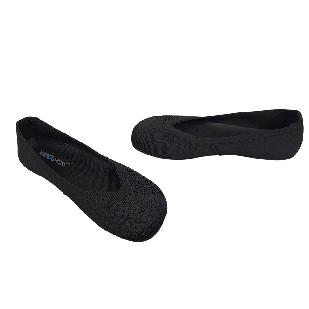 Xero Shoes Phoenix Knit Ballet Flats Womens 7.5 Black Barefoot Minimalist EUC - Picture 2 of 11